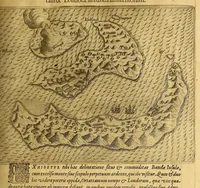 An illustration from Indiae Orientalis pars IX. Historicam descriptionem nauigationis ab Hollandis & Selandis in Indiam Orientalem, sub imperio Petri-Guilielmi Verhuffii, cum nouem maiorem & quatuor minorum nauium classe, annis 1607. 1608. & 1609. susceptae & peractae, &c. continens: : addita omnium, quae hoc tempore eis obtigerunt, annotatione; (1612)