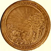 An illustration from The Indiana medal : commemorating the completion of a century of statehood, 1816-1916 (1916)
