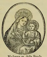 An illustration from Indicazione delle immagini di Maria Santissima : collocate sulle mure esterne di taluni edifici dell'alma città di Roma : con appendice (1853)