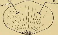 An illustration from Induction coils : how to make, use, and repair them including Ruhmkorff, Tesla, and medical coils, Roentgen radiography, wireless telegraphy, and practical information on primary and secondary battery (1901)