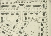 An illustration from Industrial housing; with a discussion of accompanying activities; such as town planning - street systems - development of utility services - and related engineering and construction features (1920)