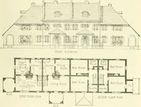 An illustration from Industrial housing; with a discussion of accompanying activities; such as town planning - street systems - development of utility services - and related engineering and construction features (1920)