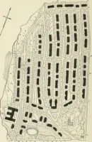 An illustration from Industrial housing; with a discussion of accompanying activities; such as town planning - street systems - development of utility services - and related engineering and construction features (1920)