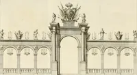 An illustration from In espettazione delle Loro Altezze Reali Ferdinando III, principe reale d'Ungheria e di Boemia, arciduca d'Austria, gran duca di Toscana, e Luisa Maria di Borbone real principessa di Napoli sua consorte : feste pubbliche destinate dalla città di Siena in contrassegno della sua gioja e devozione (1791)