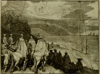 An illustration from Inleyding tot de hooge schoole der schilderkonst: anders de zichtbaere werelt. : verdeelt in negen leerwinkels, yder bestiert door eene der zanggodinnen. Ten hoogsten noodzakelijk, tot onderwijs, voor alle die deeze edele, vrye, en hooge konst oeffenen, of met yver zoeken te leeren, of anders eenigzins beminnen. (1678)