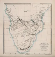 An illustration from Inner Africa laid open, in an attempt to trace the chief lines of communication across that continent south of the equator; with the routes to the Muropue and the Cazembe, Moenemoezi and Lake Nyassa; the journeys of the Rev. Dr. Krapf and the Rev. J. Rebmann on the eastern coast; and the discoveries of Messrs. Oswell and Livingstone in the heart of the continent (1852)