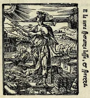 An illustration from I nomi antichi et moderni dell'antica citta di Roma & de tutti i popoli, provincie, citta, fiumi, monti, selue & altri luochi de tutta Italia, come al presente si adimandano (1550)