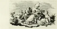 An illustration from In perantiquam sacram tabulam Graecam insigni Sodalitio Sanctae Mariae Caritatis Venetiarum ab Amplissimo Cardinali Bessarione dono datam dissertatio (1767)