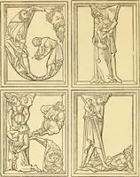 An illustration from An inquiry concerning the invention of printing : in which the systems of Meerman, Heinecken, Santander, and Koning are reviewed : including also notices of the early use of wood-engraving in Europe, the block-books, etc. (1863)
