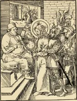 An illustration from An inquiry concerning the invention of printing : in which the systems of Meerman, Heinecken, Santander, and Koning are reviewed : including also notices of the early use of wood-engraving in Europe, the block-books, etc. (1863)