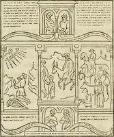 An illustration from An inquiry into the origin and early history of engraving : upon copper and in wood, with an account of engravers and their works, from the invention of chalcography by Maso Finiguerra, to the time of Marc' Antonio Raimondi (1816)