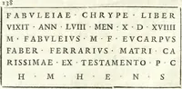 An illustration from Inscriptiones antiqvae in Etrvriae vrbibvs exstantes (1727)