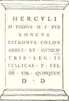 An illustration from Inscriptiones antiqvae in Etrvriae vrbibvs exstantes (1727)