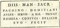 An illustration from Inscriptiones antiqvae in Etrvriae vrbibvs exstantes (1727)