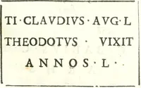 An illustration from Inscriptiones antiqvae in Etrvriae vrbibvs exstantes (1727)