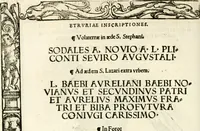 Picture 102 of 327 from Inscriptiones sacrosanctae vetvstatis : non illae qvidem romanae, sed totivs fere orbis svmmo stvdio ac maximis impensis Terra Mariqs conquisitæ feliciter incipiunt (1534), leaf 213
