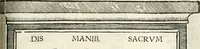 An illustration from Inscriptiones sacrosanctae vetvstatis : non illae qvidem romanae, sed totivs fere orbis svmmo stvdio ac maximis impensis Terra Mariqs conquisitæ feliciter incipiunt (1534)