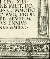 An illustration from Inscriptiones sacrosanctae vetvstatis : non illae qvidem romanae, sed totivs fere orbis svmmo stvdio ac maximis impensis Terra Mariqs conquisitæ feliciter incipiunt (1534)