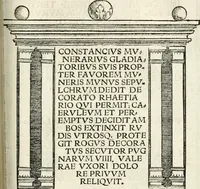 Picture 218 of 327 from Inscriptiones sacrosanctae vetvstatis : non illae qvidem romanae, sed totivs fere orbis svmmo stvdio ac maximis impensis Terra Mariqs conquisitæ feliciter incipiunt (1534), leaf 394