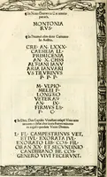 Picture 233 of 327 from Inscriptiones sacrosanctae vetvstatis : non illae qvidem romanae, sed totivs fere orbis svmmo stvdio ac maximis impensis Terra Mariqs conquisitæ feliciter incipiunt (1534), leaf 445
