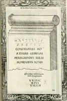 An illustration from Inscriptiones sacrosanctae vetvstatis : non illae qvidem romanae, sed totivs fere orbis svmmo stvdio ac maximis impensis Terra Mariqs conquisitæ feliciter incipiunt (1534)