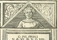 An illustration from Inscriptiones sacrosanctae vetvstatis : non illae qvidem romanae, sed totivs fere orbis svmmo stvdio ac maximis impensis Terra Mariqs conquisitæ feliciter incipiunt (1534)