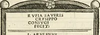 An illustration from Inscriptiones sacrosanctae vetvstatis : non illae qvidem romanae, sed totivs fere orbis svmmo stvdio ac maximis impensis Terra Mariqs conquisitæ feliciter incipiunt (1534)
