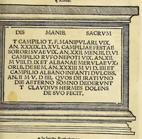 An illustration from Inscriptiones sacrosanctae vetustatis non illae quidem Romanae, sed totius fere orbis summo studio ac maxiimis impensis terra mariq[ue] conquisitae feliciter incipiunt. (1534)