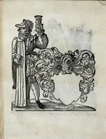 Picture 8 of 30 from Insignia sacrae caesareae maiestatis, principvm electorvm, ac aliqvot illvstrissimarvm, illvstrium, nobilium, & aliarum familiarum, formis artificiosissimis expressa : addito cuiq[ue] peculiari symbolo, & carmine octasticho, quibus cum ipsum insigne tum symbolum ingeniosè, ac sine vlla arrogantia vel mordacitate, liberaliter explicantur : his adiecta svnt totidem vacva (vti appellant) scuta, vt alij quoq[ue], quib. hoc institutum placebit, suae etiam gentis imagines penicillo adijcere possint .. (1579), leaf 158