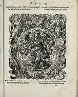 An illustration from Insignia sacrae caesareae maiestatis, principvm electorvm, ac aliqvot illvstrissimarvm, illvstrium, nobilium, & aliarum familiarum, formis artificiosissimis expressa : addito cuiq[ue] peculiari symbolo, & carmine octasticho, quibus cum ipsum insigne tum symbolum ingeniosè, ac sine vlla arrogantia vel mordacitate, liberaliter explicantur : his adiecta svnt totidem vacva (vti appellant) scuta, vt alij quoq[ue], quib. hoc institutum placebit, suae etiam gentis imagines penicillo adijcere possint .. (1579)