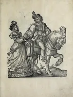 An illustration from Insignia sacrae caesareae maiestatis, principvm electorvm, ac aliqvot illvstrissimarvm, illvstrium, nobilium, & aliarum familiarum, formis artificiosissimis expressa : addito cuiq[ue] peculiari symbolo, & carmine octasticho, quibus cum ipsum insigne tum symbolum ingeniosè, ac sine vlla arrogantia vel mordacitate, liberaliter explicantur : his adiecta svnt totidem vacva (vti appellant) scuta, vt alij quoq[ue], quib. hoc institutum placebit, suae etiam gentis imagines penicillo adijcere possint .. (1579)