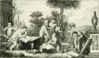 An illustration from Instituzione pratica dell' architettura civile per la decorazione de' pubblici, e privati edifici : preceduta da un articolo di geometria in pratica ad uso delli disegnatori ed artifici (1766)