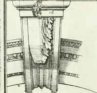 An illustration from Instituzione pratica dell' architettura civile per la decorazione de' pubblici, e privati edifici : preceduta da un articolo di geometria in pratica ad uso delli disegnatori ed artifici (1766)