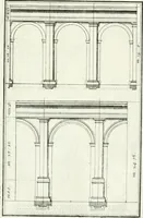 Picture 79 of 175 from Instituzione pratica dell' architettura civile per la decorazione de' pubblici, e privati edifici : preceduta da un articolo di geometria in pratica ad uso delli disegnatori ed artifici (1766), leaf 154