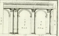 An illustration from Instituzione pratica dell' architettura civile per la decorazione de' pubblici, e privati edifici : preceduta da un articolo di geometria in pratica ad uso delli disegnatori ed artifici (1766)