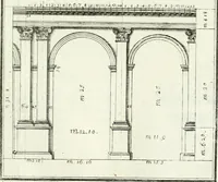 An illustration from Instituzione pratica dell' architettura civile per la decorazione de' pubblici, e privati edifici : preceduta da un articolo di geometria in pratica ad uso delli disegnatori ed artifici (1766)
