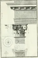 An illustration from Instituzione pratica dell' architettura civile per la decorazione de' pubblici, e privati edifici : preceduta da un articolo di geometria in pratica ad uso delli disegnatori ed artifici (1766)