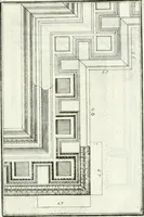 An illustration from Instituzione pratica dell' architettura civile per la decorazione de' pubblici, e privati edifici : preceduta da un articolo di geometria in pratica ad uso delli disegnatori ed artifici (1766)