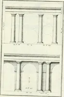 An illustration from Instituzione pratica dell' architettura civile per la decorazione de' pubblici, e privati edifici : preceduta da un articolo di geometria in pratica ad uso delli disegnatori ed artifici (1766)