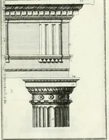 An illustration from Instituzione pratica dell' architettura civile per la decorazione de' pubblici, e privati edifici : preceduta da un articolo di geometria in pratica ad uso delli disegnatori ed artifici (1766)