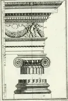 An illustration from Instituzione pratica dell' architettura civile per la decorazione de' pubblici, e privati edifici : preceduta da un articolo di geometria in pratica ad uso delli disegnatori ed artifici (1766)