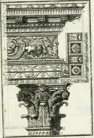 An illustration from Instituzione pratica dell' architettura civile per la decorazione de' pubblici, e privati edifici : preceduta da un articolo di geometria in pratica ad uso delli disegnatori ed artifici (1766)
