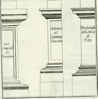 An illustration from Instituzione pratica dell' architettura civile per la decorazione de' pubblici, e privati edifici : preceduta da un articolo di geometria in pratica ad uso delli disegnatori ed artifici (1766)