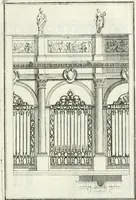 An illustration from Instituzione pratica dell' architettura civile per la decorazione de' pubblici, e privati edifici : preceduta da un articolo di geometria in pratica ad uso delli disegnatori ed artifici (1766)