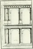 An illustration from Instituzione pratica dell' architettura civile per la decorazione de' pubblici, e privati edifici : preceduta da un articolo di geometria in pratica ad uso delli disegnatori ed artifici (1766)