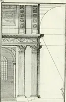 An illustration from Instituzione pratica dell' architettura civile per la decorazione de' pubblici, e privati edifici : preceduta da un articolo di geometria in pratica ad uso delli disegnatori ed artifici (1766)