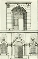 An illustration from Instituzione pratica dell' architettura civile per la decorazione de' pubblici, e privati edifici : preceduta da un articolo di geometria in pratica ad uso delli disegnatori ed artifici (1766)