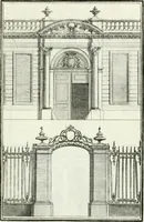 An illustration from Instituzione pratica dell' architettura civile per la decorazione de' pubblici, e privati edifici : preceduta da un articolo di geometria in pratica ad uso delli disegnatori ed artifici (1766)