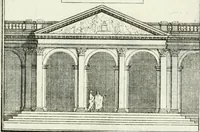 An illustration from Instituzione pratica dell' architettura civile per la decorazione de' pubblici, e privati edifici : preceduta da un articolo di geometria in pratica ad uso delli disegnatori ed artifici (1766)