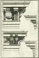 An illustration from Instituzione pratica dell' architettura civile per la decorazione de' pubblici, e privati edifici : preceduta da un articolo di geometria in pratica ad uso delli disegnatori ed artifici (1766)